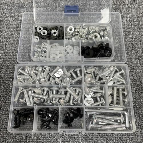 Karosserieschrauben Motorrad Verkleidung Schrauben Kit Für KX85 KX250F KX100 KSR PRO KLX450R KLX250 KLX110 KLR650 S J300 Karosserie Schraube(Silver) von FIGULI
