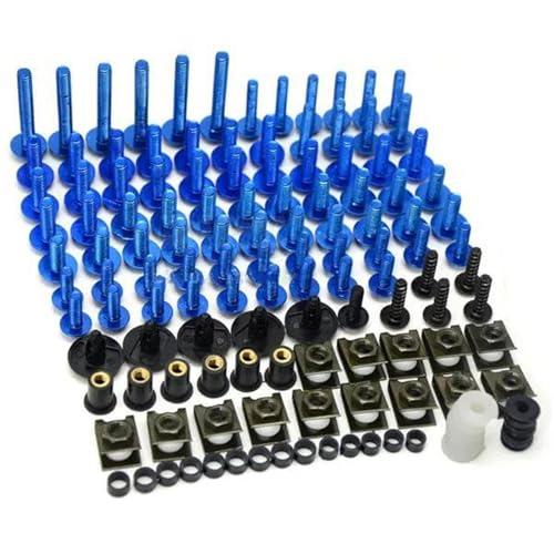 Karosserieschrauben Motorrad Verkleidung Schrauben Kit Für Yamaha FZ1 FZ6 FZ8 FZS1000 MT01 MT07 MT09 2007 2008 2009 2010 2011 Karosserieschrauben Clips Muttern Abdeckschrauben(Blu) von FIGULI