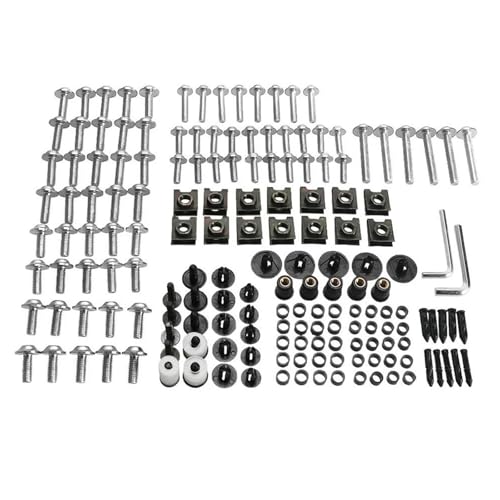 Karosserieschrauben Motorrad Verkleidung Schrauben Muttern Kit Für BMW F800S F800ST F850GS Für ABENTEUER F900R F900XR Körper Fastener Clips Schraube(Silver) von FIGULI