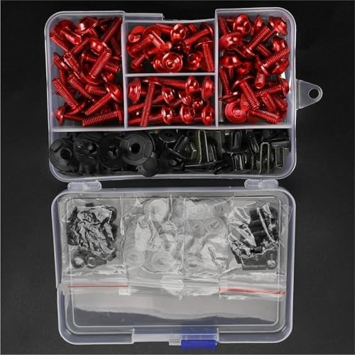 Karosserieschrauben Motorrad Verkleidung Schrauben Muttern Kit Für Benelli 252R 302R 302S 502C 752S TNT600 TNT899 TRK251 BJ500 BN600 Körper Verschluss Clips Schraube Muttern(Rosso) von FIGULI