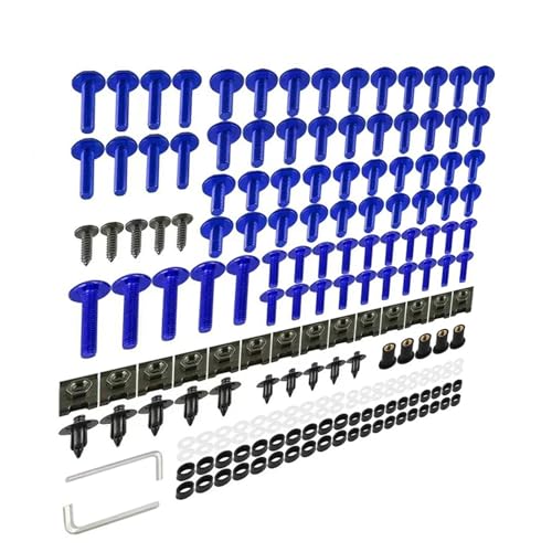 Karosserieschrauben Motorrad Verkleidung Schrauben Muttern Kit Für CBR125R CBR250R CBR300R CBR300RA ABS RVT1000R RC51 (VTR1000S) Körper Fastener Clips Schraube(Blu) von FIGULI