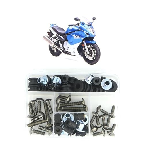 Karosserieschrauben Motorrad Verkleidung Schrauben Muttern Kit Für Suzuki GSX 650F 2008 2009 2010 2011 2012 2013 2014 2015 Körper Fastener Clips Schraube(Metallic) von FIGULI