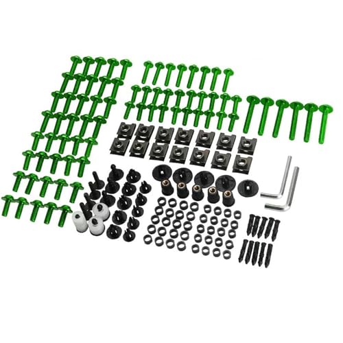 Karosserieschrauben Motorrad Verkleidung Schrauben Muttern Kit Für YAMAHA FZ-09 FZ09 FJ09 FJ-09 FJR1300 EINE FZ1 Für FAZER Körper Verschluss Clips Schraube(Green) von FIGULI