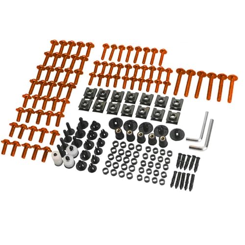 Karosserieschrauben Motorrad Verkleidung Schrauben Muttern Kit Für YAMAHA FZ-09 FZ09 FJ09 FJ-09 FJR1300 EINE FZ1 Für FAZER Körper Verschluss Clips Schraube(Orange) von FIGULI