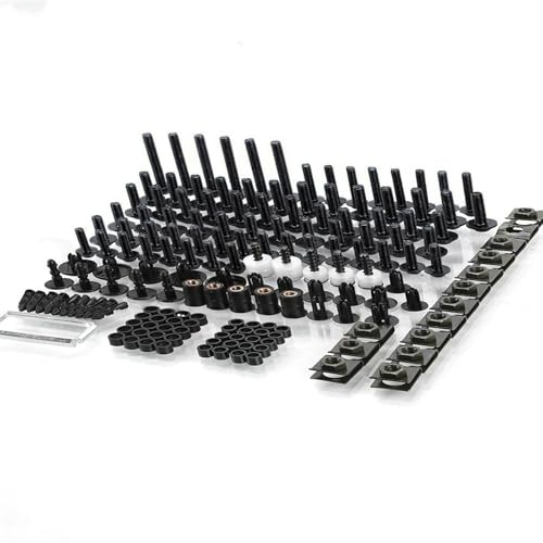 Karosserieschrauben Motorrad Verkleidung Schrauben Muttern Kit Für YAMAHA FZR400 RR/RRSP FZR600 FZR750R FZR100 Für GENESIS DT230 Für LANZA Körper Verschluss Clips Schraube Muttern(Nero) von FIGULI