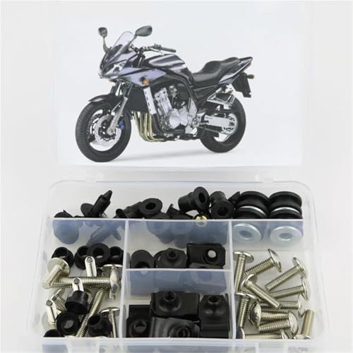 Karosserieschrauben Motorrad Verkleidung Schrauben Muttern Kit Für Yamaha FZ1 FZS1000 Für Fazer 2008 2009 2010 2011 2012 2013 2014 2015 2016 Körper Verschluss Clips Schraube(Silver) von FIGULI