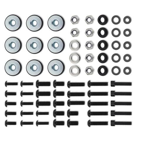 Karosserieschrauben Motorrad Verkleidung Windschutzscheibe Schrauben Kit Für GPZ900R 1984-1993 1994 1995 1996 Mutter Clips Körper Muttern Zubehör(Nero) von FIGULI