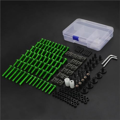 Karosserieschrauben Motorrad Voll Verkleidung Schrauben Kit Für Benelli TRK 251 502/X TNT 300 502C 302S 752S Leoncino 500 TRK502 TRK251 Muttern Clips Zubehör(Green) von FIGULI