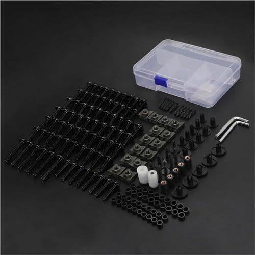 Karosserieschrauben Motorrad Voll Verkleidung Schrauben Kit Für Benelli TRK 251 502/X TNT 300 502C 302S 752S Leoncino 500 TRK502 TRK251 Muttern Clips Zubehör(Nero) von FIGULI
