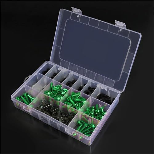 Karosserieschrauben Motorrad Voll Verkleidung Schrauben Kit Für DUCATI Für HYPERMOTARD 821/SP MONSTER 821 821Dark Streifen 2013-2023 2024 Komplette Clips Muttern(Green) von FIGULI