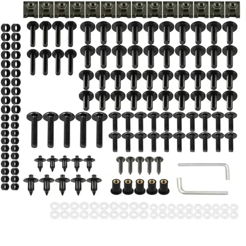 Karosserieschrauben Motorrad Vollverkleidungsschraubensatz Für Für Ninja ZX-12R ZX-14 ZX-14R ABS ZX12R ZX14 ZX14R Z H2 SE ZH2 Komplettverkleidungsclips Muttern(Nero) von FIGULI