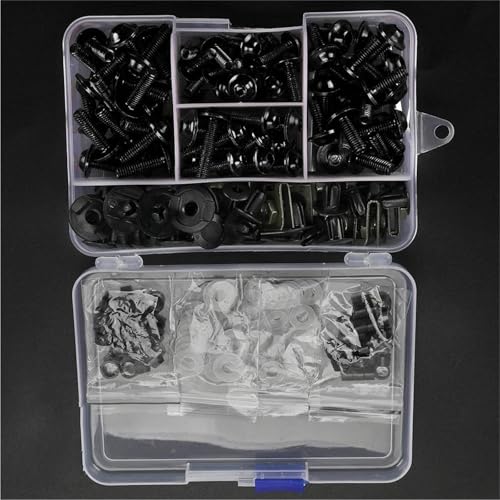 Karosserieschrauben Motorrad Vollverkleidungsschraubensatz Für Suzuki GSXR600 GSXR750 GSXR1000 GSXR1250S GSX R600 R1000 R750 R1250S Komplette Verkleidungsclips Muttern(Nero) von FIGULI