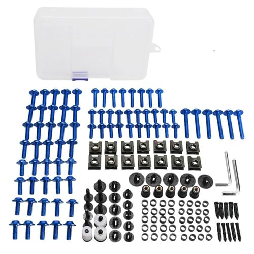 Karosserieschrauben Motorrad Zubehör Für Yamaha XSR700 XSR900 XSR 700 900 XJR1200 XJR1300 Verkleidung Bolzen Schrauben Kit Mutter Clips(Blu) von FIGULI