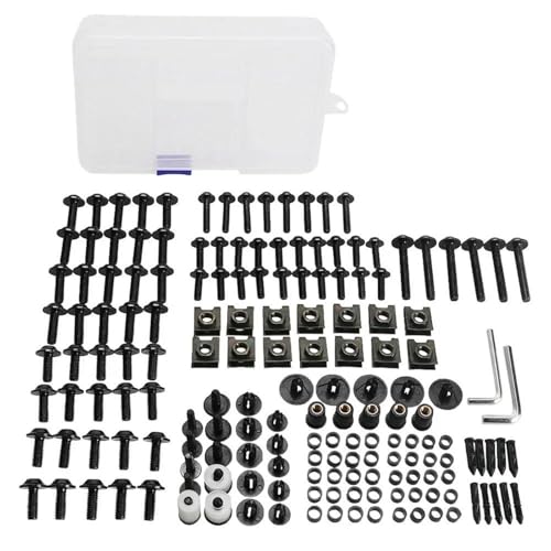 Karosserieschrauben Motorrad Zubehör Für Yamaha XSR700 XSR900 XSR 700 900 XJR1200 XJR1300 Verkleidung Bolzen Schrauben Kit Mutter Clips(Nero) von FIGULI