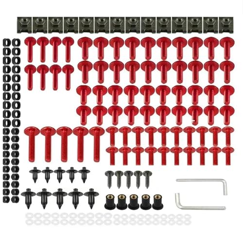 Karosserieschrauben Motorradteile Für ST1300 ST1300A ABS ST1300P VT750RS Für Shadow RS Varadero XL1000VA Komplettes Verkleidungsschrauben-Schraubenbefestigungsset(Rosso) von FIGULI