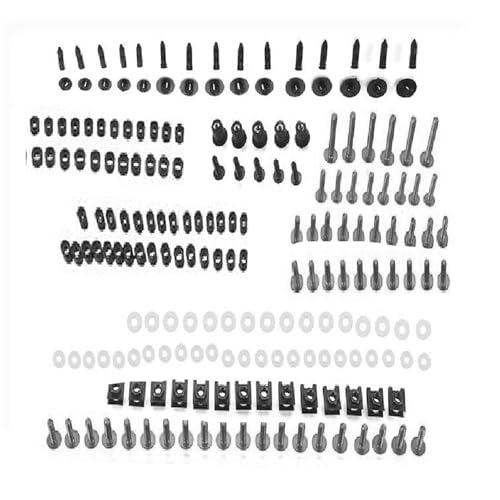 Karosserieschrauben Motorradteile Für Suzuki GSR400 GSR600 GSR750 B-KING ABS BKING 1340 B KING GSX1300 2006–2024, Komplettes Verkleidungsschrauben-Befestigungsset(Grey) von FIGULI