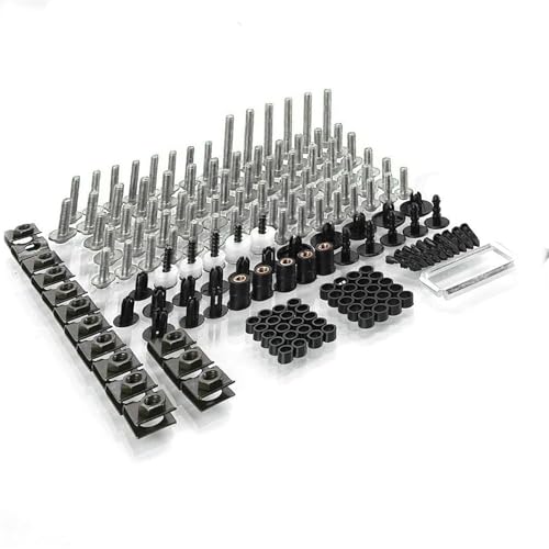 Karosserieschrauben Motorradteile Komplettes Verkleidungsschrauben-Befestigungsset Für YAMAHA RD250 RD400 RD250 RD350 RD500 LC A/B/C/D/E//F XVS950 XVS1300 XVS 950 1300(Silver) von FIGULI