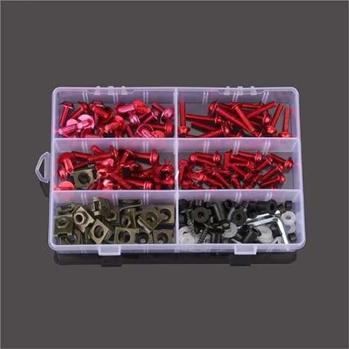 Karosserieschrauben Motorradteile Komplettes Verkleidungsschrauben-Schraubenbefestigungsset Für CBR600RR CBR600 F2 F3 F4 F4I F5 CBR1000RR CBR 1000(Rosso) von FIGULI