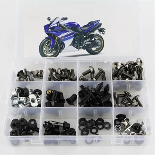Karosserieschrauben Motorradverkleidungs-Windschutzscheiben-Schraubensatz Für Yamaha YZF-R1 YZF R1 2009 2010 2011 2012 2013 2014, Mutternclips, Schrauben, Karosserieschrauben Muttern Zubehör(Metallic) von FIGULI