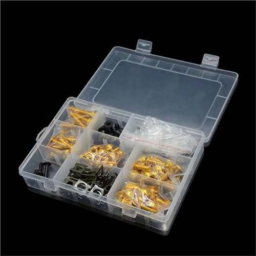 Karosserieschrauben Motorradverkleidungsschrauben Für CBR600 F2 F3 F4 F4i CBR600RR ABS RC51 SP1 SP2 ST1300 Karosserieschrauben Muttern Zubehör(Yellow) von FIGULI