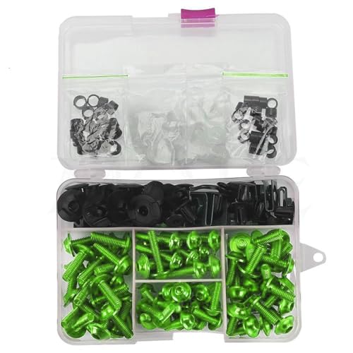 Karosserieschrauben Motorradzubehör Für BMW F800GS F850GS F750GS R1200GS R1250GS Für Abenteuer ADV GS 850 800 Verkleidungsbolzenschraubensatz Mutternclips(Green) von FIGULI