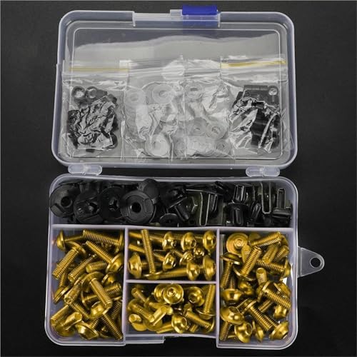 Karosserieschrauben Motorradzubehör Vollverkleidungsschraubensatz Schrauben Muttern Für YAMAHA NMAX155 NMAX125 N MAX N-MAX 155 125 N-MAX125 N-MAX155 2024(Yellow) von FIGULI