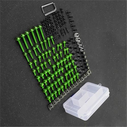 Karosserieschrauben Motorradzubehör Vollverkleidungsschraubensatz Schraubenmuttern Für YAMAHA FJ600 FJ09 MT09 FZ09 FJR1300 FJR1300A FJ 09 600 Modifizierte Teile(Green) von FIGULI