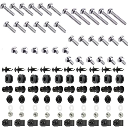 Karosserieschrauben Schrauben Befestigungen Motorrad Modifizierte Teile Für SUZUKI GSX-R600 R750 2008-2010 2009 K8 K9 K10 Set Verkleidung Bolzen Kit(Silver) von FIGULI