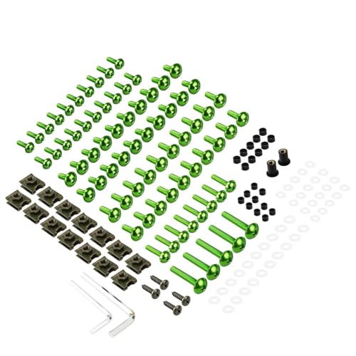 Karosserieschrauben Schrauben-Schraubensatz Für Windschutzscheibenverkleidungen Für CBR600RR, Für Suzuki GSXR600 GSXR750 GSXR1000, Modifizierte Motorradteile(Green) von FIGULI