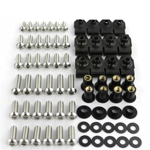 Karosserieschrauben Schrauben Windschutzscheibe Motorrad Verkleidung Bolzen Kit Für Ducati 749 999 2003 2004 2005 2006 Modifizierte Teile(Silver) von FIGULI