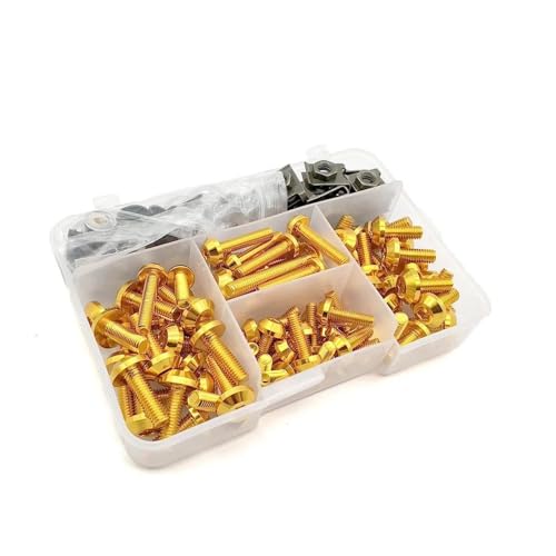 Karosserieschrauben Schrauben Windschutzscheibe Motorrad Verkleidung Bolzen Kit Für Für Hornet 250 600 CB 600F CBF600 CBR600F CB919 VTX1300 Modifizierte Teile(Yellow) von FIGULI