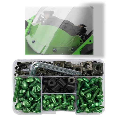 Karosserieschrauben Schrauben Windschutzscheibe Motorradverkleidung Bolzensatz Für Duke RC 125 200 NG 250 390 690 790 890 890R 1290 1290R Für Super GT Motorrad Modifizierte Teile(Green) von FIGULI
