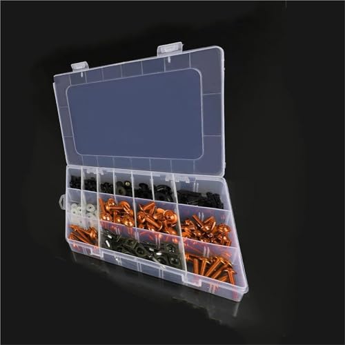 Karosserieschrauben Schrauben Windschutzscheibe Motorradverkleidung Bolzensatz Für RC8 RC8R 1190 RC8-R RC125 RC200 RC250 RC390 2008-2024 2023 Motorradmodifizierte Teile(Orange) von FIGULI