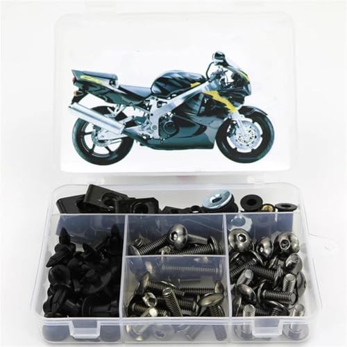 Karosserieschrauben Set Schrauben Motorrad Verkleidung Bolzen Kit Für CBR 900RR CBR900RR 1996 1997 1998 1999 Befestigungen Modifizierte Teile(Metallic) von FIGULI
