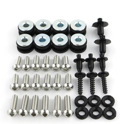 Karosserieschrauben Set Schrauben Motorrad Verkleidung Bolzen Kit Für Suzuki GSXS750 GSX-S 750 2017 2018 2019 Befestigungen Modifizierte Teile(Silver) von FIGULI