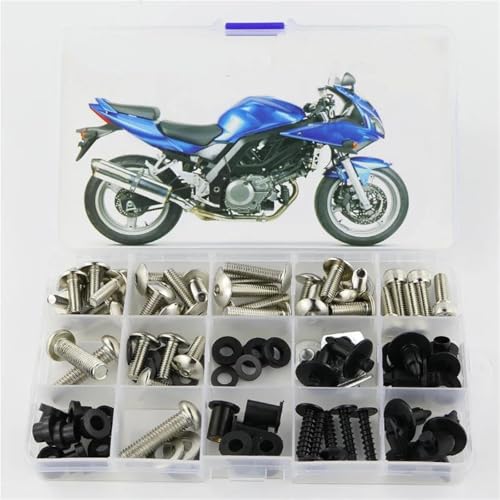 Karosserieschrauben Set Schrauben Motorrad Verkleidung Bolzen Kit Für Suzuki SV650 SV1000 2003 2004 2005 2006 2007 Befestigungen Modifizierte Teile(Silver) von FIGULI