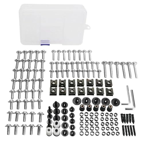 Karosserieschrauben Set Schrauben Verkleidung Bolzen Kit Für YAMAHA XT600 XT225 XT250 XT250X XTZ660 XT660Z Befestigungen Motorrad Modifizierte Teile(Silver) von FIGULI