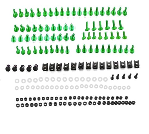 Karosserieschrauben Universal Motorrad Karosserie Verkleidung Schrauben Für PCX125 PCX150 PCX160 SH125 SH125i SH150 SH150i SH300 SH300i 2010-2024 Zubehör(Green) von FIGULI