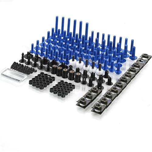 Karosserieschrauben Universal Motorrad Karosserie Verkleidung Schrauben Für YAMAHA XJR1300 RACER XJ600 XJ650/TURBO XJ900 XJ900R SECA XJ6N XJ6S XJ6 N/S DIVERSION XJ6 Zubehör(Blu) von FIGULI