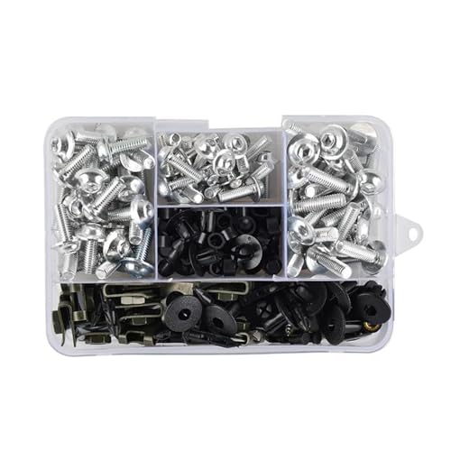 Karosserieschrauben Universelle Verkleidungsschrauben Für Motorradkarosserie Für Für Ninja ZX6R ZX7R ZX9R ZX10R ZX10RR ZX12R ZX14R ZX 4RR 6R 7R 9R 10R 12R 14R 10RR Zubehör(Silver) von FIGULI