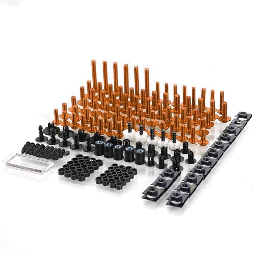 Karosserieschrauben Windschutzscheibenbefestigungen Schraubensatz Für VOGE SR4 Max 300AC 500AC 350AC AC525 500R 525R 300DS 300GY 500DS 300RR Motorrad Modifizierte Teile(Orange) von FIGULI