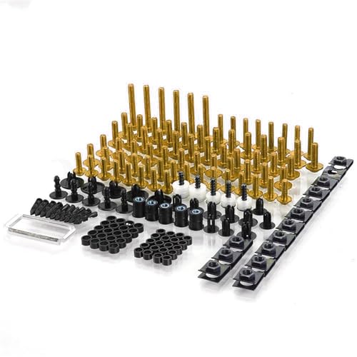 Karosserieschrauben Windschutzscheibenbefestigungen Schraubensatz Für VOGE SR4 Max 300AC 500AC 350AC AC525 500R 525R 300DS 300GY 500DS 300RR Motorrad Modifizierte Teile(Yellow) von FIGULI