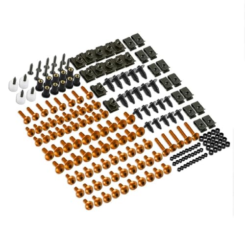 Karosserieschrauben Windschutzscheibenbefestigungen Schraubensatz Motorradverkleidungsbolzensatz Für SUZUKI GSR400 GSR600 V-Strom DL 1000/650 GSX-S750 SV650 GSXS1000 Motorradteile(Yellow) von FIGULI