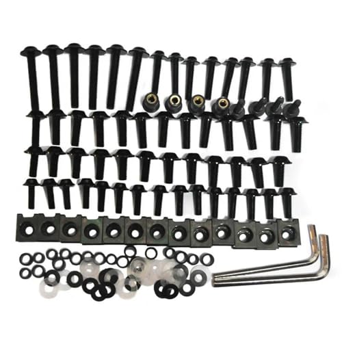Karosserieschrauben Zubehör Körper Schrauben Muttern Für Aprilia SHIVER 900 GT DORSODURO 750 900 1200 Motorrad Verkleidung Schrauben(Nero) von FIGULI