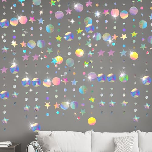 FIHODONE 4 PCS 4 Meter Glitzer Papier Circle Dots Garland Hochzeit Deko,Girlande Geburtstag Party,Papier Girlande Glitzer Bunt Deko Geburtstag,Girlanden für Festival Deko,Girlande Dekorationen FIHODONE 4 PCS 4 Meter Glitzer Papier Circle Dots Garland Hochzeit Deko,Girlande Geburtstag Party,Papier Girlande Glitzer Bunt Deko Geburtstag,Girlanden für Festival Deko,Girlande Dekorationen von FIHODONE