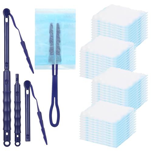 FIHODONE 40 Stück Staubmagnet Staubwedel, Staubwedel Teleskop Klein, Staubtücher Mikrofaser, Staubwischer Elektrostatischen, Duster Staubfänger mit Handgriff, für Zuhause Gegen Staub, Tierhaare von FIHODONE