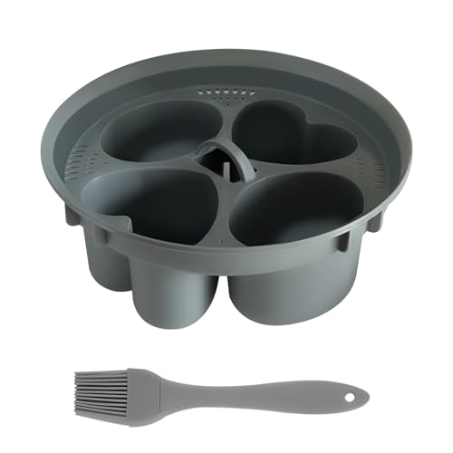 FIHODONE Eierkocher 4 Eier mit ein Ölpinsel, Eier Pochierer Egg Boiler, Thermomix Zubehör TM5 TM6 TM31 Pochiereinsatz kompatibel für 4 pochierte Eier für Eier pochieren im TM Eier pochieren FIHODONE Eierkocher 4 Eier mit ein Ölpinsel, Eier Pochierer Egg Boiler, Thermomix Zubehör TM5 TM6 TM31 Pochiereinsatz kompatibel für 4 pochierte Eier für Eier pochieren im TM Eier pochieren von FIHODONE