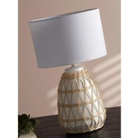 Athit Natural Tischlampe, 46 cm, Weiß, 27 D x 46 cm Athit Natural Tischlampe, 46 cm, Weiß, 27 D x 46 cm von FIJALO