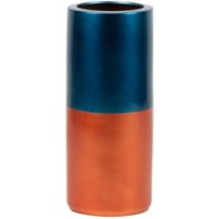 Blau-orange lackierter Schirmständer aus Keramik, 21 x 21 x 50 cm von FIJALO