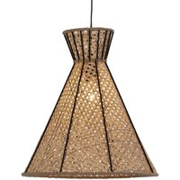 Decke 20x20x38 Black Metall / Natural Rattan Lighting / Federlampen für alle Stile, um zu Hause eine Note zu verleihen von FIJALO